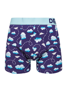 Lustige Boxershorts für Männer Papierflugzeuge und Wolken