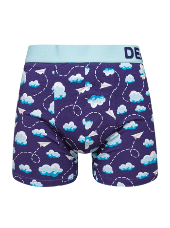 Lustige Boxershorts für Männer Papierflugzeuge und Wolken