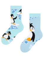 Lustige Kindersocken Fröhlicher Pinguin