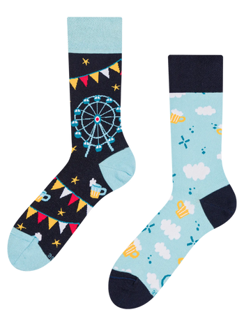 Lustige Socken Biere und Karussells
