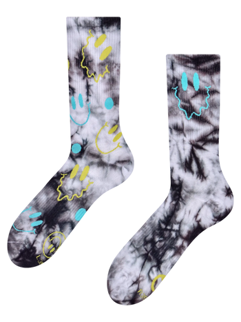 Gerippte Socken Strahlende Smileys