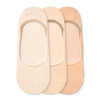 3er-Pack No-Show-Socken aus Baumwolle Beige Klassisch