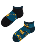 Lustige Knöchelsocken für Kinder Bagger