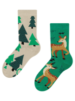 Lustige warme Socken für Kinder Reh und Hirsch