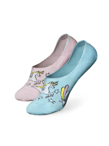 Lustige No-Show-Socken Regenbogen-Einhorn