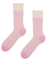 Pastellrosa Jacquard-Socken