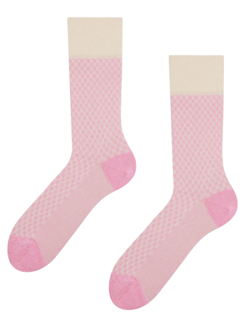 Pastellrosa Jacquard-Socken