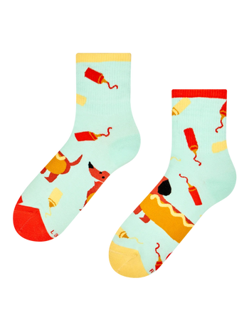 Lustige Crewsocken Hotdog