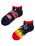 Lustige Knöchelsocken für Kinder Feuerwehrmann