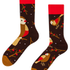 Lustige warme Socken Vogel auf einem Ast