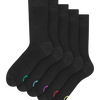 Hohe Socken 5er-Pack Schwarz Klassisch