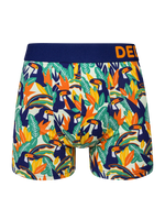 Lustige Boxershorts für Männer Tukan und Blätter