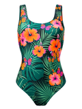Lustiger einteiliger Badeanzug für Frauen Hibiskus