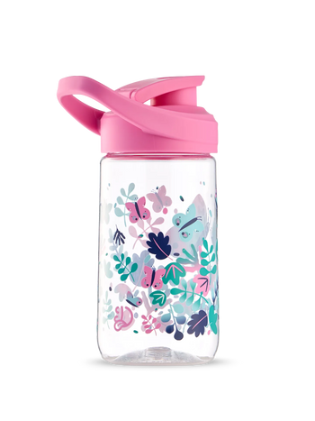 Lustige Wasserflasche Blätter und Schmetterlinge 470 ml