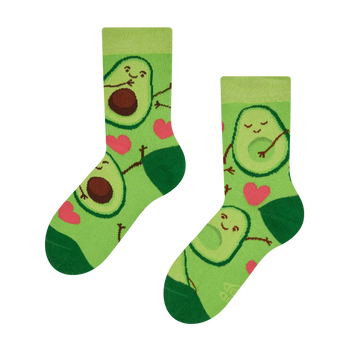 Lustige Kindersocken Avocado-Liebe