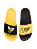 Lustige Pantoletten Be Happy