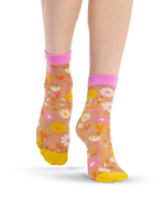 Lustige Nylonsocken Blumengarten