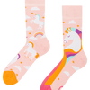 Lustige Socken Einhorn in den Wolken