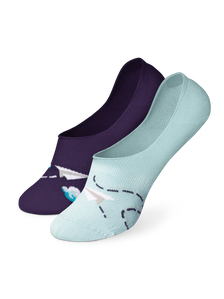 Lustige No-Show-Socken Papierflugzeuge und Wolken