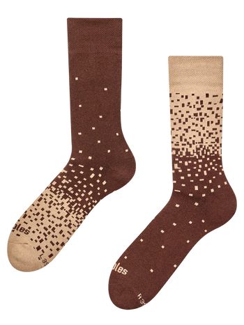Warme Socken Braun & Beige
