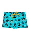 Lustige elastische Badeshorts für Kinder Piratenboot