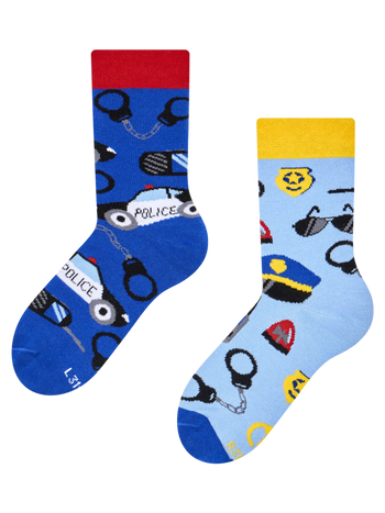 Lustige Kindersocken Polizist