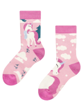 Lustige warme Socken für Kinder Einhorn mit Schal