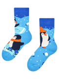 Warme Kindersocken Eislaufende Pinguine