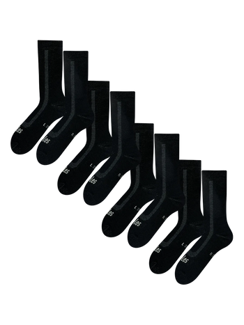 4er-Pack Merino-Frotteesocken – Schwarz