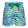 Lustige Badeshorts für Jungen Panda im Urlaub