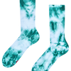 Smaragdgrüne gerippte Socken mit Tie-Dye-Effekt