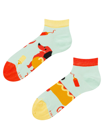 Lustige Knöchelsocken Hotdog