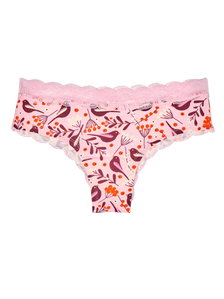 Spitzenhöschen für Frauen Vögel und Beeren