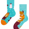 Lustige warme Socken für Kinder Wintereichhörnchen