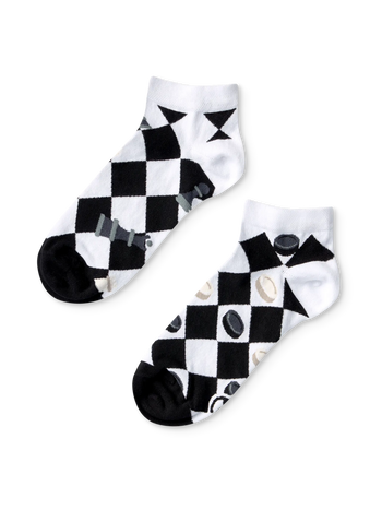 Lustige Knöchelsocken Schach und Dame