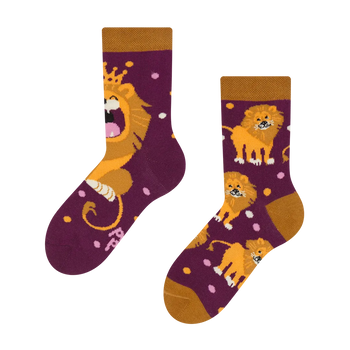 Lustige Kindersocken König des Dschungels
