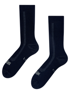 Dunkelblaue Merinowoll-Frotteesocken