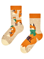 Warme Kindersocken Fuchs mit Schal