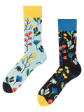 Lustige Socken Aquarell-Blumen
