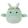 Squishmallows Tove das mintgrüne Mottenmännchen mit Blumenkrone und Wuschelbauch, 20 cm
