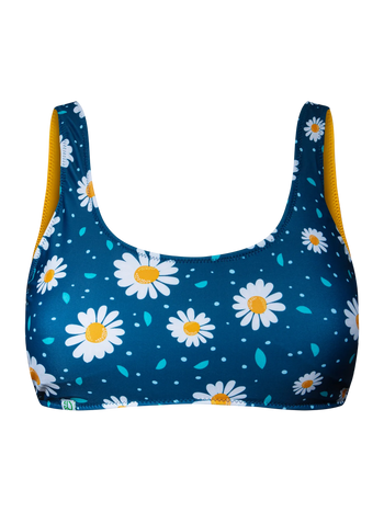 Lustiges sportliches Bikinioberteil Gänseblümchen
