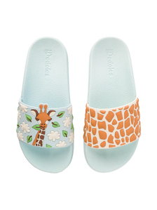 Lustige Pantoletten für Kinder Niedliche Giraffe
