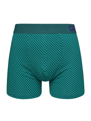 Blau-Grün Gemusterte Boxershorts für Männer