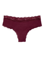 Burgunderrote Spitzenhöschen für Frauen