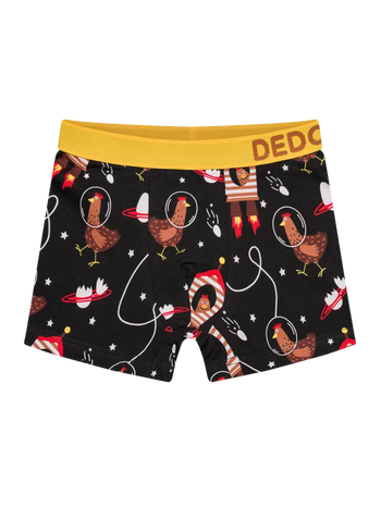 Lustige Boxershorts für Jungen Hühner-Astronaut