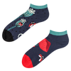 Lustige Knöchelsocken Marienkäfer und Mohnblumen