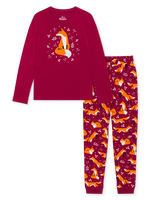 Lustiger Pyjama für Frauen Fuchs und Blätter