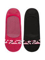 Lustige No-Show-Socken Flamingos und Herzen