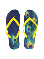 Lustige Flip-Flops Pfauenfedern