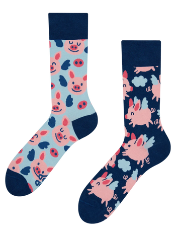 Lustige Socken Fliegende Schweine
